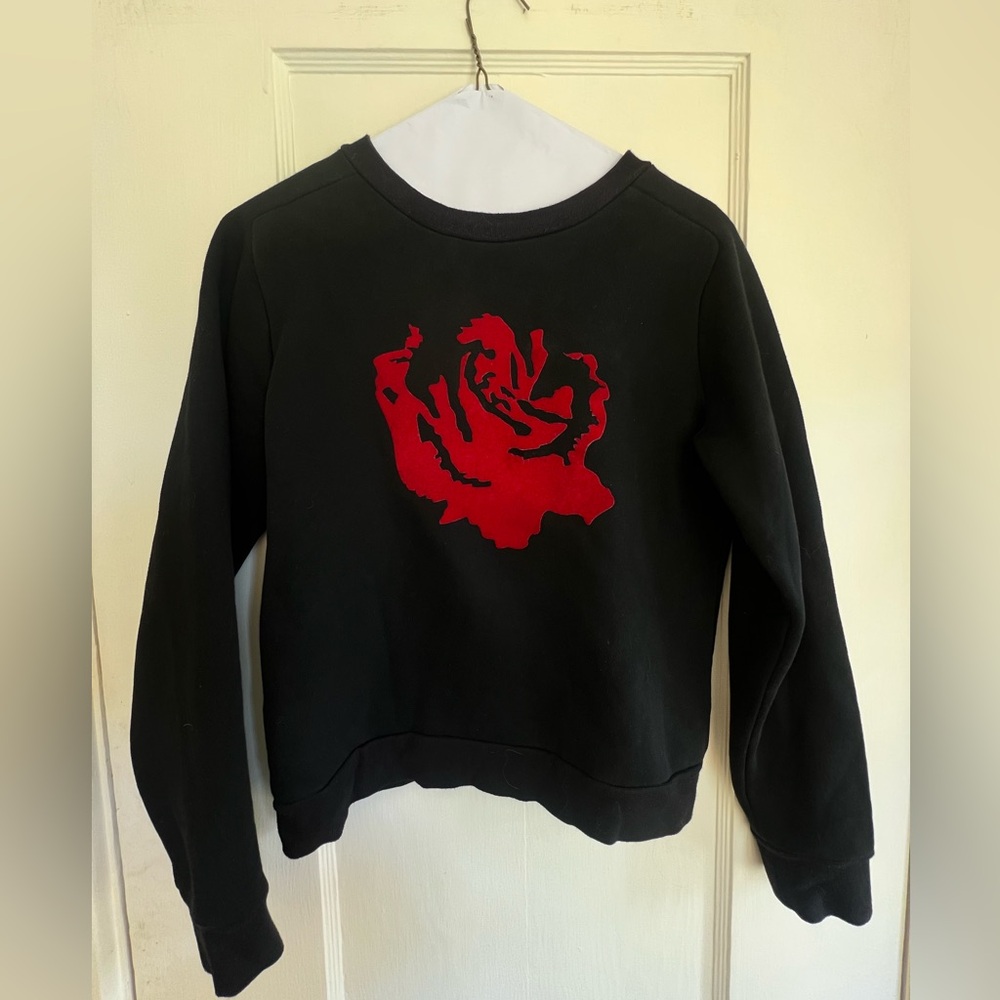 Opening Ceremony Black Rose Crew Neck